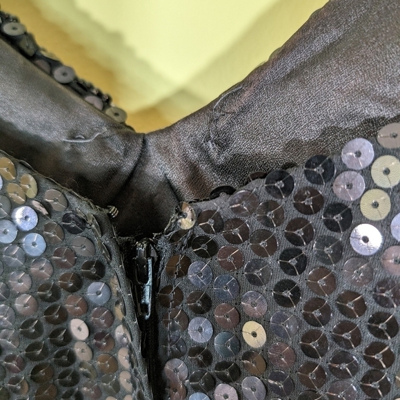 Vintage dress by Alyce Designs sequin cocktail prom mini bodycon 4 - Picture 6 of 8